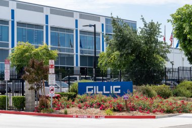 Gillig karargahı Livermore, Kaliforniya, ABD - 12 Haziran 2023. Gillig Amerikalı bir tasarımcı ve otobüs üreticisi..