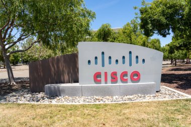 Cisco merkezi San Jose, Kaliforniya, ABD - 8 Haziran 2023. Cisco Systems, Inc., ABD merkezli çok uluslu dijital iletişim teknolojisi şirketi..