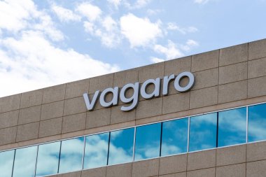 Binanın merkezi Dublin, Kaliforniya, ABD 'deki Vagaro tabelası - 12 Haziran 2023. Vagaro, Amerika Birleşik Devletleri 'nin iş yönetimi platformu ve çevrimiçi pazar yeri..