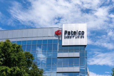 Patelco Credit Union merkezi Dublin, Kaliforniya, ABD - 12 Haziran 2023. Patelco Kredi Birliği, kâr amacı gütmeyen bir kredi birliğinin üyesidir..
