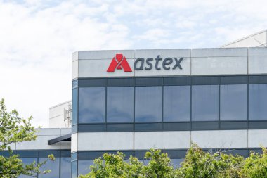 Astex işareti Pleasanton, Ca, ABD 'de görüldü. 12 Haziran 2023. Astex Eczacılık (Astex) bir biyoteknoloji şirketidir..