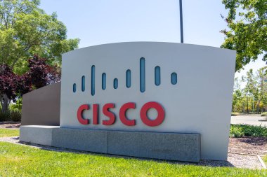 Cisco merkezi San Jose, Kaliforniya, ABD - 8 Haziran 2023. Cisco Systems, Inc., ABD merkezli çok uluslu dijital iletişim teknolojisi şirketi..