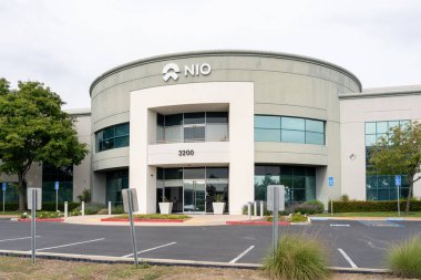 Nio ABD 'nin San Jose, Kaliforniya' daki karargahı - 10 Haziran 2023. Nio Inc., Çinli çok uluslu otomobil üreticisi..