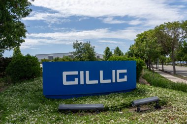 Gillig karargahı Livermore, Kaliforniya, ABD - 12 Haziran 2023. Gillig Amerikalı bir tasarımcı ve otobüs üreticisi..