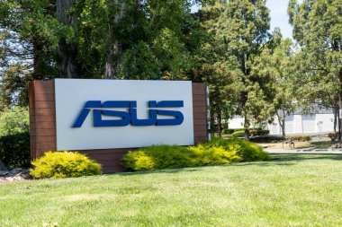 ASUS 'un Silikon Vadisi' ndeki ABD Karargahı, Fremont, CA, ABD - 11 Haziran 2023. ASUS, Tayvan merkezli, çok uluslu bilgisayar donanımı ve tüketici elektroniği şirketidir..