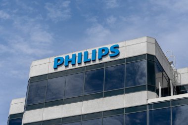 Philips 'in Pleasanton, CA, ABD' deki Philips Sağlık Ofisi 'ndeki imzasını kapatın. Philips Sağlık Hizmetleri, Hollandalı çeşitlendirilmiş teknoloji şirketi Philips 'in bir bölümüdür..