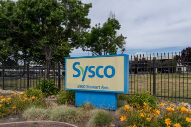Sysco San Francisco facility in Fremont, California, USA - June 11, 2023. Sysco is an American food distributor and wholesale food-service provider. clipart