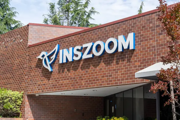 Stock image INSZoom headquarters in Pleasanton, Ca, USA - June 12, 2023. INSZoom is an immigration software company.