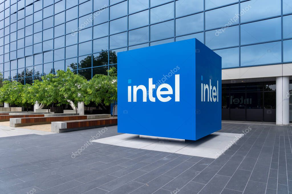 Intel headquarters in Silicon Valley, Santa Clara, California, USA - June 10, 2023. Intel Corporation is an American multinational corporation and technology company.