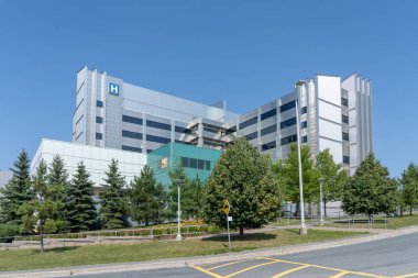 Health Sciences North hospital in Greater Sudbury, Ontario, Canada, July 23, 2023. Health Sciences North is a teaching hospital in Sudbury clipart