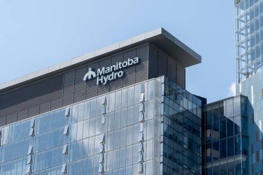 Manitoba Hydro merkezi Winnipeg, Manitoba, Kanada 'da, 20 Temmuz 2023. Manitoba Hidroelektrik Kurulu (Manitoba Hidroelektrik Kurumu) elektrik ve doğal gaz şirketidir..