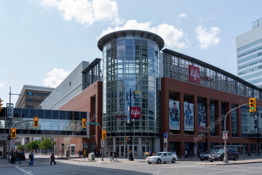 Canada Life Centre in Winnipeg, Manitoba, Canada, July 20, 2023. Canada Life Centre is an indoor arena in downtown Winnipeg.