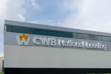 CWB Ulusal Kiralama Merkezi Winnipeg, Manitoba, Kanada - 19 Temmuz 2023. CWB National Leasing, Kanada merkezli bir ekipman finansmanı şirketidir..