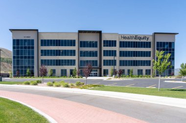 Draper, Utah, ABD 'deki HealthEquity genel merkezi, 25 Haziran 2023. HealthEquity, Inc. bir Amerikan finans teknolojisi ve iş hizmetleri şirketidir..