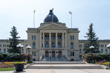 Saskatchewan Yasama Binası, Regina, Saskatchewan, Kanada, 17 Temmuz 2023. Saskatchewan Yasama Binası Saskatchewan Yasama Meclisi 'ne ev sahipliği yapıyor..