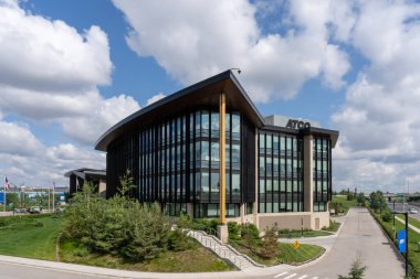 ATCO (ATCOenergy) merkezi Calgary, Alberta, Kanada - 4 Temmuz 2023. ATCOenergy, esnek elektrik ve doğal gaz planları sunan Kanadalı bir enerji perakendecisi..