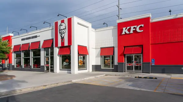 stock image World's First KFC, Kentucky Fried Chicken, restaurant in Salt Lake City, Utah, USA. June 24, 2023. KFC is an American fast food restaurant chain.