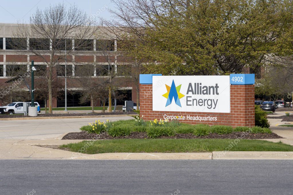 Alliant Energy headquarters in Madison, Wisconsin, United States, May 4, 2023. Alliant Energy is a public utility holding company.