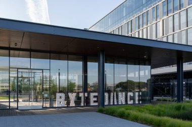 ByteDance ofisi San Jose, Kaliforniya, ABD - 9 Haziran 2023. ByteDance Ltd., video paylaşım sosyal ağ hizmetleri ve TikTok uygulamalarını geliştiren Çinli bir internet teknolojisi şirketidir..