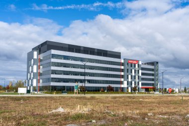 Ottawa, Ontario, Kanada - 15 Ekim 2023: Ottawa, Ontario, Kanada 'daki Kinaxis karargahı. Kinaxis bir tedarik zinciri yönetimi ve satış ve operasyon planlama yazılım şirketidir..