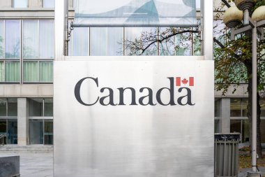 Kanada hükümeti logosu Ottawa, Ontario, Kanada - 15 Ekim 2023.