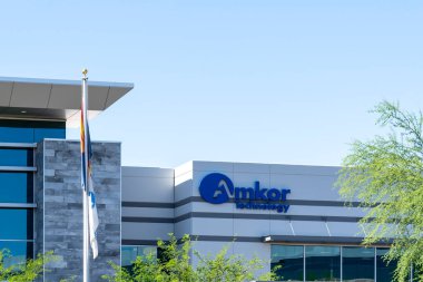 Tempe, Arizona, ABD - 26 Mayıs 2023: Amkor Teknoloji Merkezi Tempe, Arizona, ABD. Amkor Technology, Inc. bir yarı iletken ürün paketleme ve test hizmeti sağlayıcısıdır..