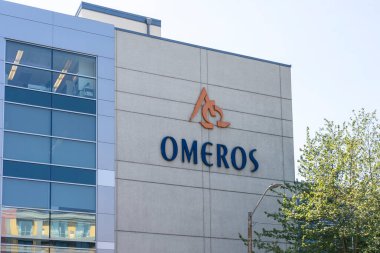 Omeros 'un Seattle, Washington, ABD' deki karargahı - 15 Haziran 2023. Omeros Corporation bir Amerikan biyofarmasötik şirketidir..