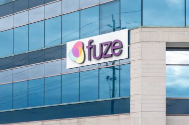 Ottawa, ON, Canada - October 15, 2023: Fuze office in Ottawa, ON, Canada. Fuze is a cloud communications and collaboration software platform. clipart