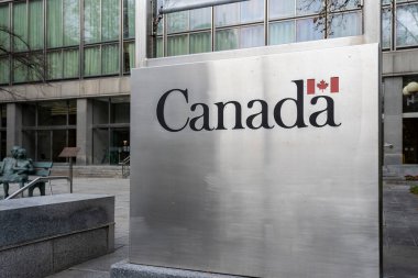 Kanada hükümeti logosu Ottawa, Ontario, Kanada - 15 Ekim 2023.