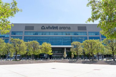 Vivint Arena Salt Lake City, Utah, ABD - 11 Mayıs 2023. Vivint Arena adını 2023 yılında Delta Center olarak değiştirdi. Delta Merkezi Salt Lake City 'de kapalı bir mekandır..