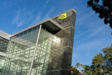 Nvidia merkezi Santa Clara, Kaliforniya, ABD - 9 Haziran 2023. Nvidia Corporation, Amerikan çokuluslu teknoloji şirketidir..