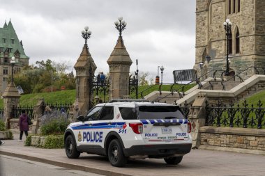 Ottawa şehri polis arabası Ottawa, Ontario, Kanada - 15 Ekim 2023.