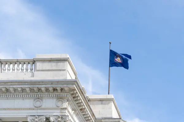 stock image Salt Lake City, Utah, USA - May 12, 2023: Utah State Capitol on Capitol Hill in Salt Lake City, USA. The Utah State Capitol is the house of government for the U.S. state of Utah