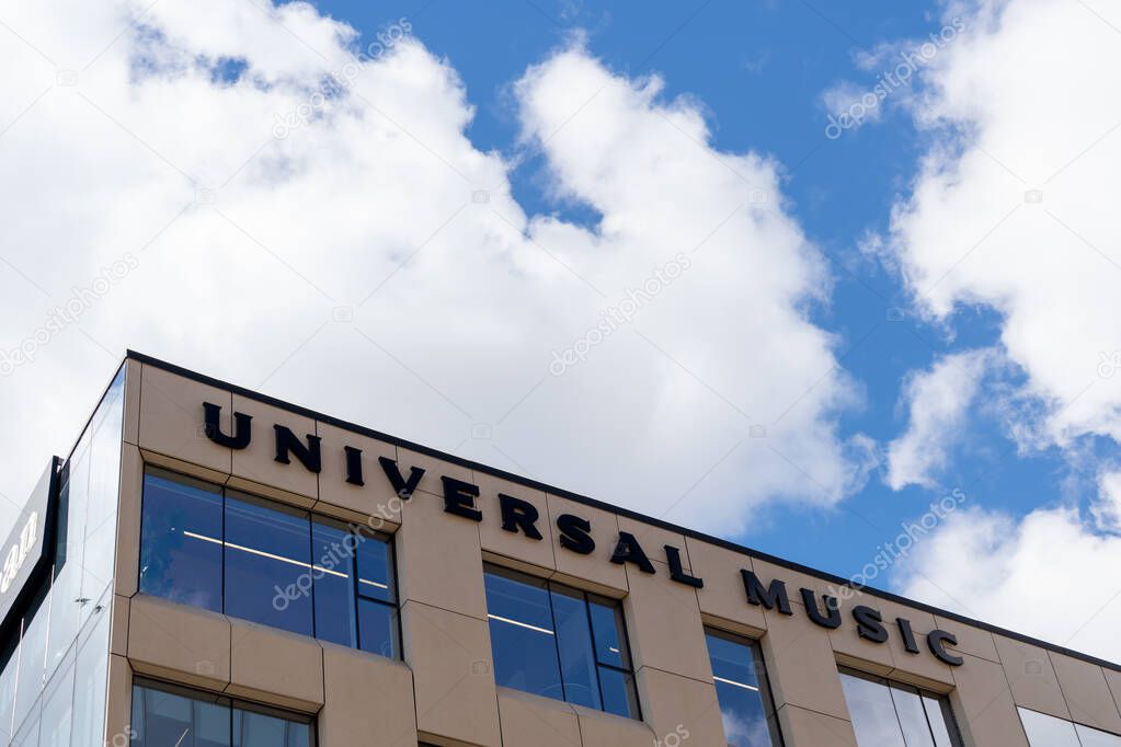 Universal Music Canada headquarters in Liberty Village, Toronto, ON, Canada, on October 17, 2023. Universal Music Canada is a music company.