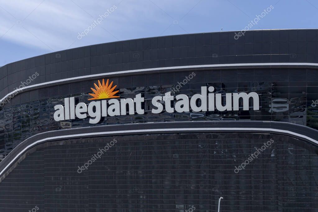 Paradise, Nevada, USA - May 31, 2023: Allegiant Stadium in Paradise, Nevada, USA. Allegiant Stadium is a domed multi-purpose stadium.