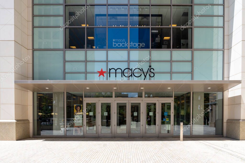 Salt Lake City, Utah, USA - May 15, 2023: A Macys store at City Creek Center in Salt Lake City, Utah, USA. Macys is an American chain of high-end department stores