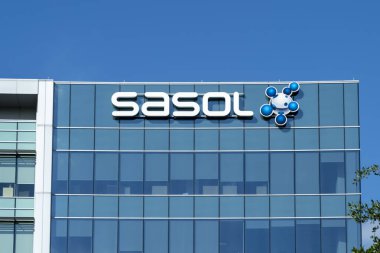 Houston, Teksas, ABD - 14 Nisan 2024: Sasol Kuzey Amerika Şirketi 'nin Houston, TX, ABD' deki ofisi. Sasol bir Güney Afrika enerji ve kimya şirketidir.