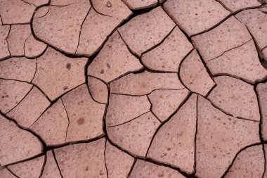 Close up of dried brown mud 