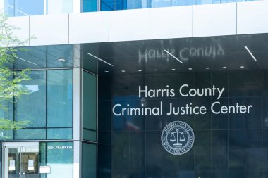 Houston, Teksas, ABD - 4 Nisan 2024: Houston, Teksas, ABD 'deki Harris County Adalet Merkezi.