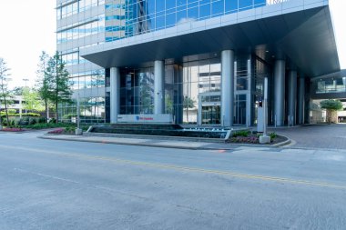 Houston, Teksas, ABD - 14 Nisan 2024: Houston, Teksas 'taki Air Liquide ABD karargahı. Air Liquide S.A. sanayi gazları ve hizmetleri sağlayan çok uluslu bir Fransız şirketidir.