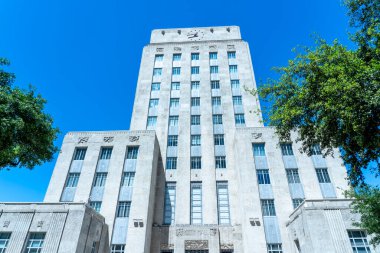 Houston, Teksas, ABD - 4 Nisan 2024: Houston City Hall Binası, Teksas, ABD. Belediye binası Houston belediyesinin yönetim merkezidir..