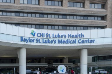 Houston, Teksas, ABD - 7 Nisan 2024: CHI St. Luke 's Health - Baylor St. Luke' s Medical Center, Houston, Teksas, ABD.