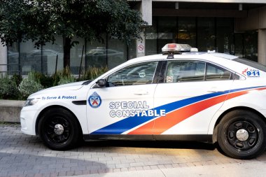 Toronto, Kanada - 29 Eylül 2020: Toronto Polis Merkezi, Kanada 'da Toronto Özel Polis Aracı görüldü.