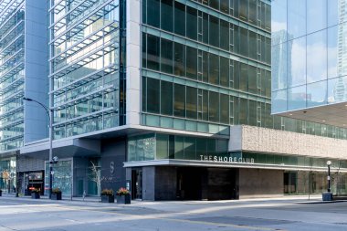 Toronto, Kanada - 28 Kasım 2020: Toronto, Kanada Shore Club. Shore Club zarif bir deniz ürünleri ve et lokantasıdır..