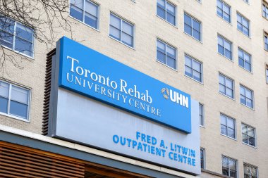 Toronto, Kanada - 16 Mayıs 2020: Toronto Rehabilitasyon Merkezi, Toronto 'daki en büyük rehabilitasyon hastanesi ve University Health Network' un bir bölümü.
