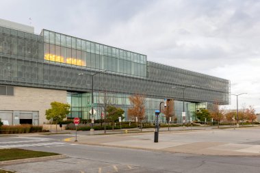 St. Catharines, On, Canada - October 1, 2020: Cairns Family Health and Bioscience Research Complex building is shown at Brock University campus in St. Catharines, On, Canada on October 1, 2020. clipart