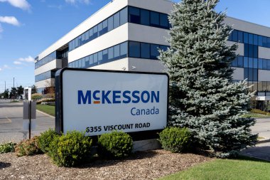 Mississauga, Ontario, Kanada - 11 Ekim 2020: McKesson Canada Ontario Bölge Ofisi Mississauga, Ontario, Kanada, 11 Ekim 2020 tarihinde,.