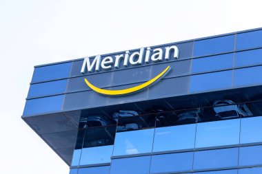St. Catharines, Ontario, Kanada - 11 Eylül 2019: St. Catharines, Ontario, Kanada 'daki şirket ofisinde Meridian Kredi Birliği Ltd. Meridian Kredi Birliği, Kanadalı bir kredi birliği..