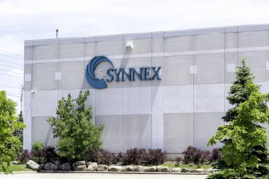 Markham, Ontario, Kanada - 29 Haziran 2018: Markham, Ontario 'daki Synnex Canada' da imza. Synnex Corporation bir bilgi teknolojisi tedarik zinciri hizmet şirketidir..