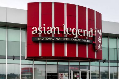 Toronto, Ontario, Canada - September 8, 2018: Sign of Asian Legend Chinese restaurant at Don mills Rd North of Eglinton in Toronto, Canada. clipart